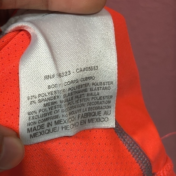 Nike Pro Combat Men’s Orange/Gray Sport Shirt Size XXL - Picture 6 of 6